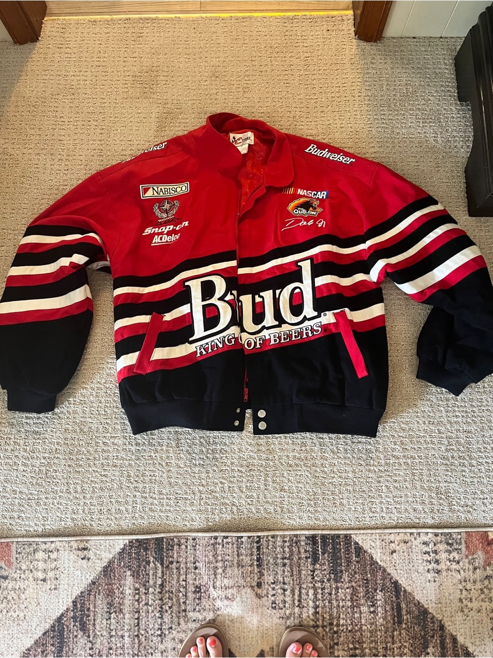 Budweiser Red & Black nascar Racing Jacket